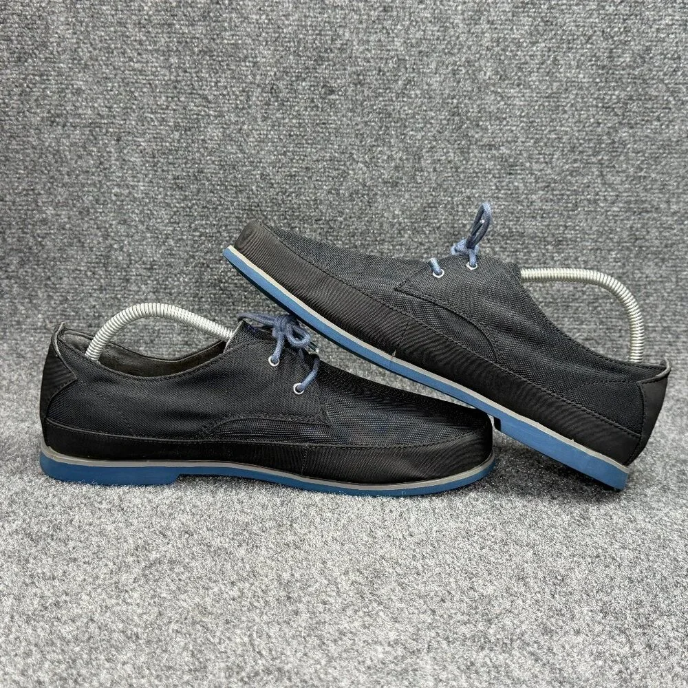OluKai Honolulu Lace Mesh Boat Shoes Men's Size 12 Blue Nylon Low Lace‎ Sneakers